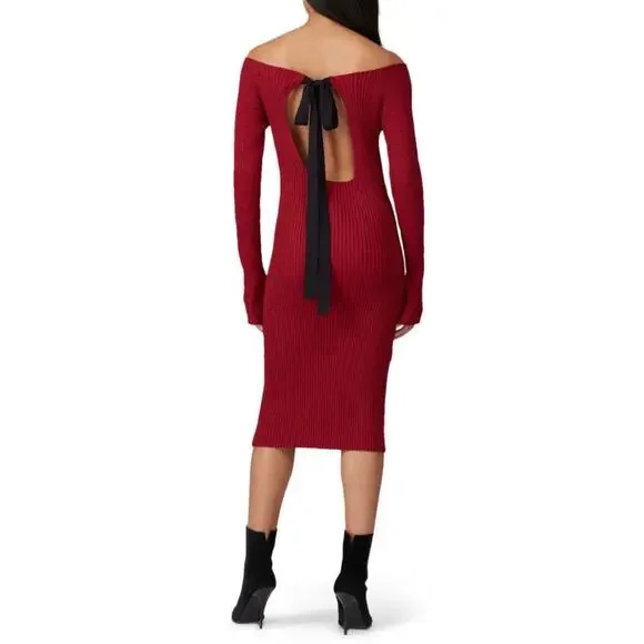 Jason Wu | Dresses | Jason Wu Red Knit Off The Shoulder Tie Back Sweater Midi Dress Size S | Poshmark Jason Wu | Dresses | Jason Wu Red Knit Off The Shoulder Tie Back Sweater Midi Dress Size S | Poshmark